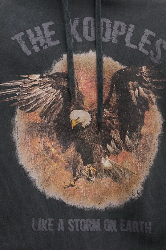 Памучен суичър The Kooples HSWE29023K сив