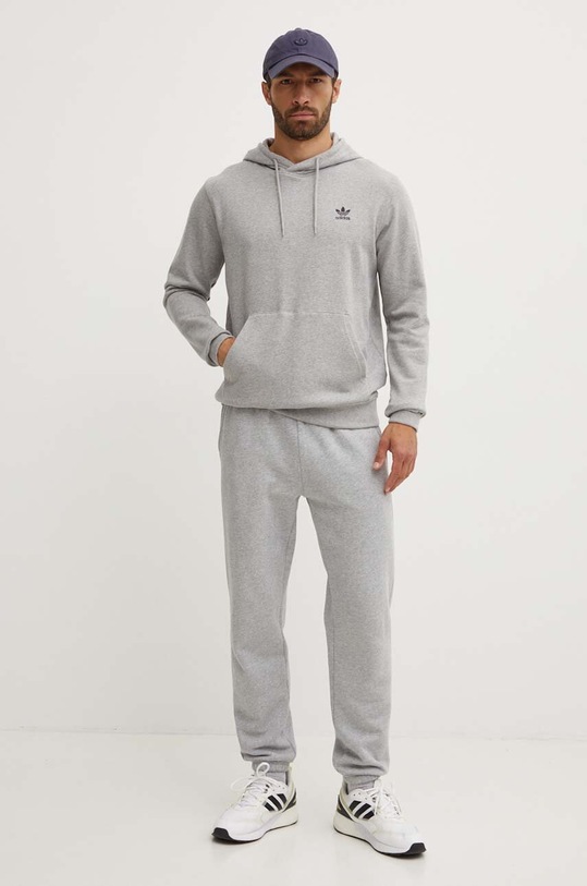 Pamučna dukserica adidas Originals IX7670 siva AW24