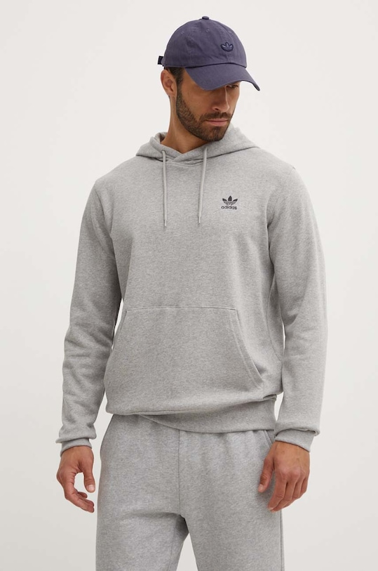 Pamučna dukserica adidas Originals siva IX7670