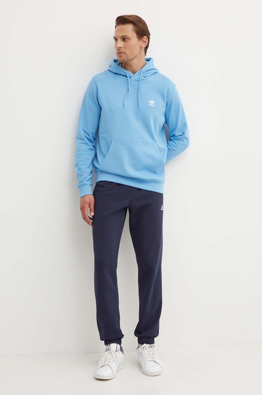Бавовняна кофта adidas Originals IX7672 блакитний AW24