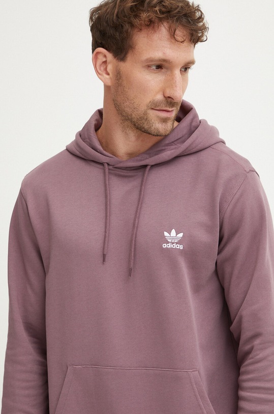 Pamučna dukserica adidas Originals ljubičasta IX7673