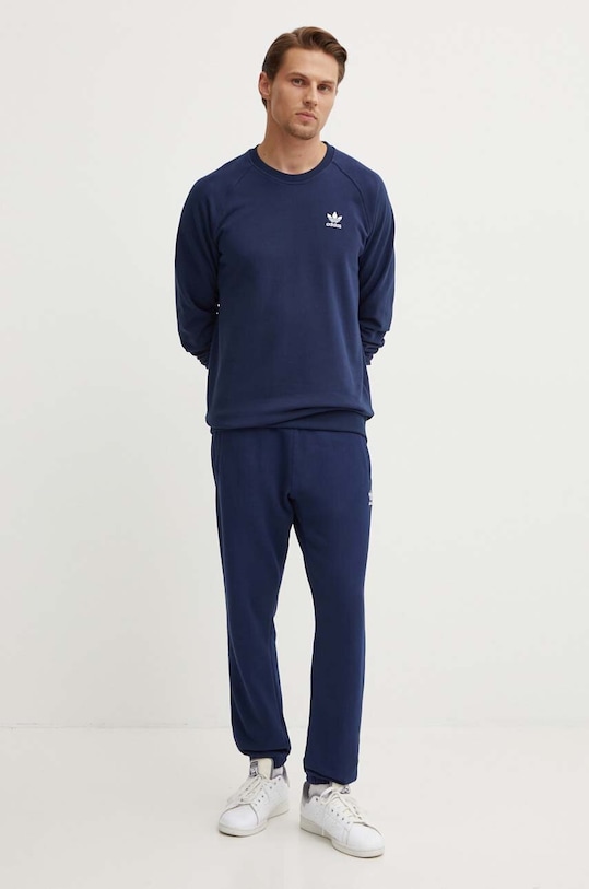 Pamučna dukserica adidas Originals IX7678 mornarsko plava AW24