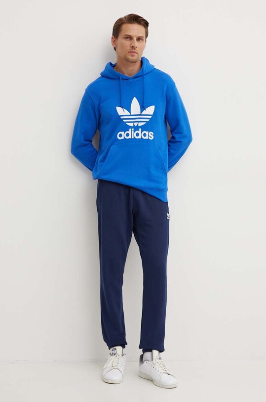 Бавовняна кофта adidas Originals IZ1855 блакитний AW24