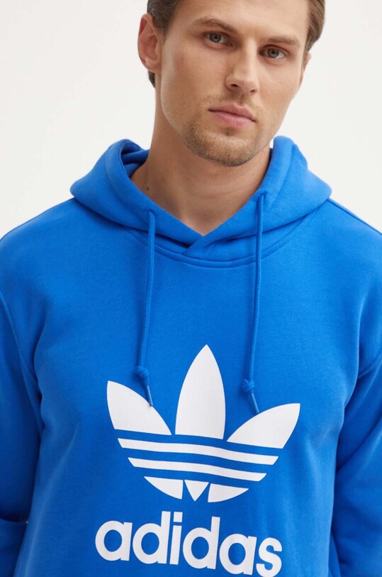 Бавовняна кофта adidas Originals блакитний IZ1855