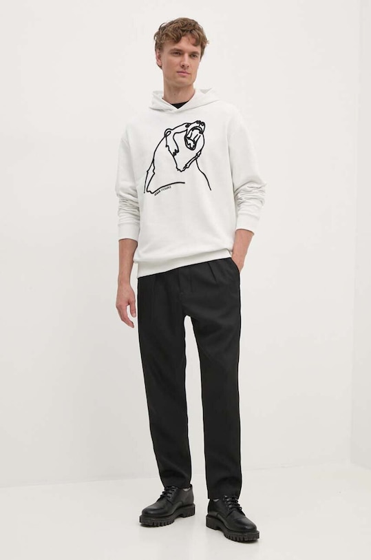 Armani Exchange hanorac de bumbac XM000041.AF10858 alb AW24