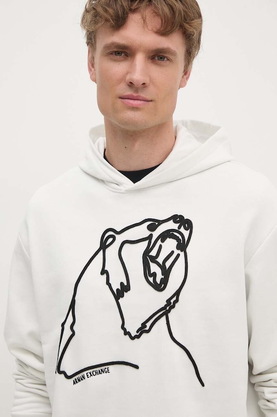 Armani Exchange hanorac de bumbac alb XM000041.AF10858