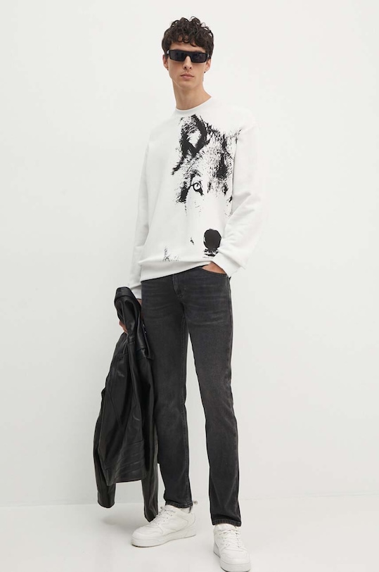 Armani Exchange bluza bawełniana XM000042.AF10858 biały AW24
