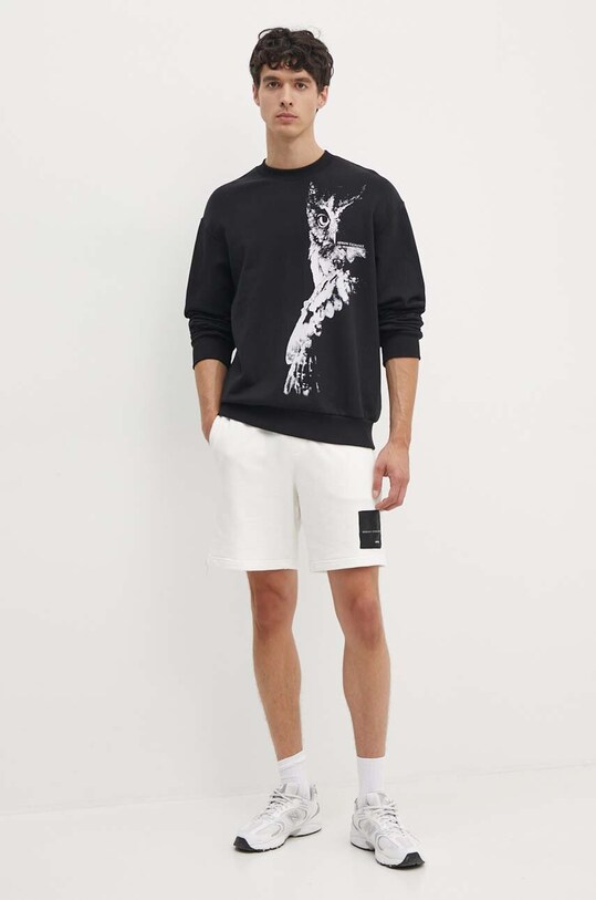Bavlnená mikina Armani Exchange XM000042.AF10858 čierna AW24