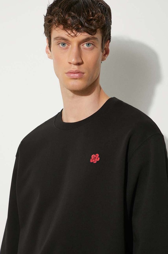Kenzo cotton sweatshirt Boke Flower Classic applique black FE65SW2234MF.99J
