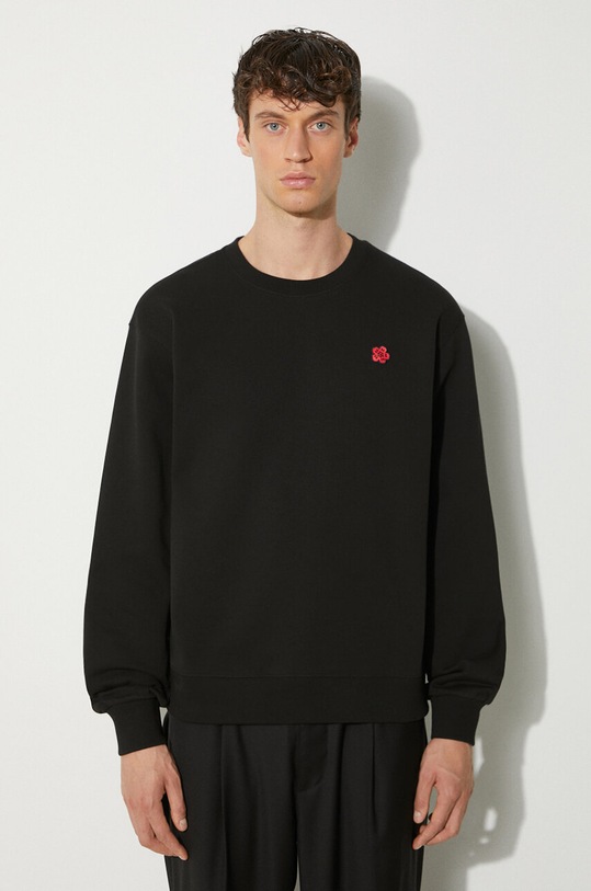 Kenzo cotton sweatshirt Boke Flower Classic black FE65SW2234MF.99J