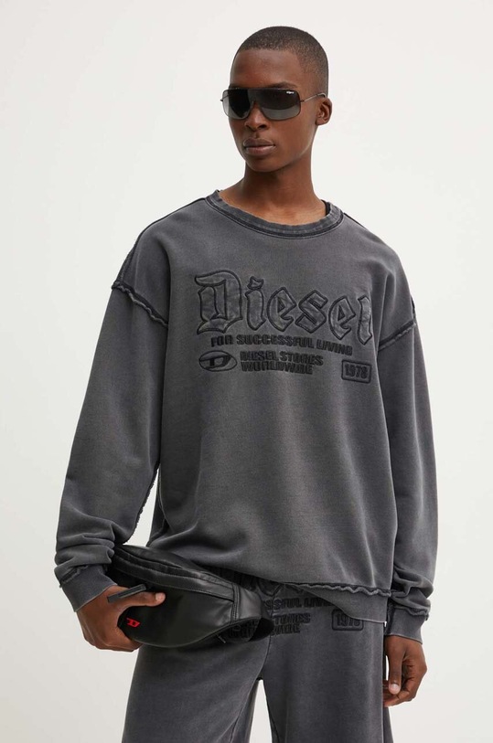 Diesel hanorac de bumbac S-BOXT-RAW A14013.0KMAG gri AW24