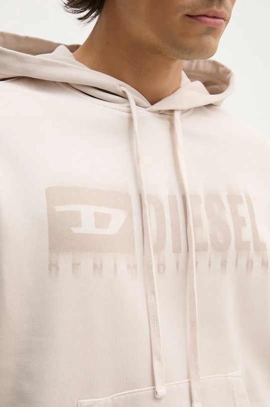 Памучен суичър Diesel S-GINN-HOOD-K44 A14022.0KMAM бежов