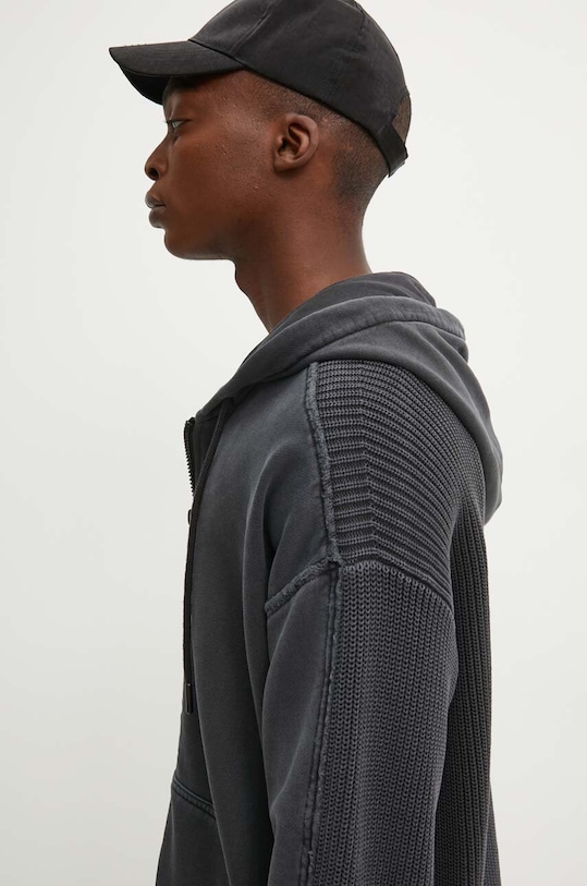 Bavlněná mikina Diesel K-OBERTO A14854.0GHAN šedá