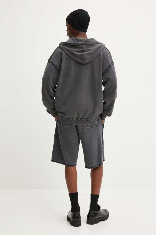 Diesel bluza bawełniana S-BOXT-HOOD-RAW A14861.0KMAG szary AW24