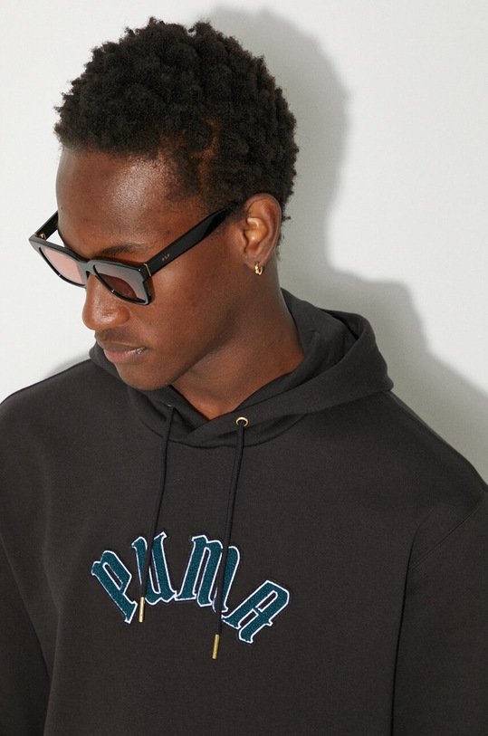 Хлопковая кофта Puma Classics Play Paris Hoodie 626766 чёрный