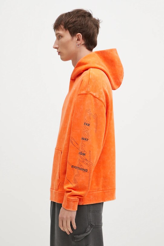 Pamučna dukserica Puma UNTERGRUND 626664 narančasta AW24