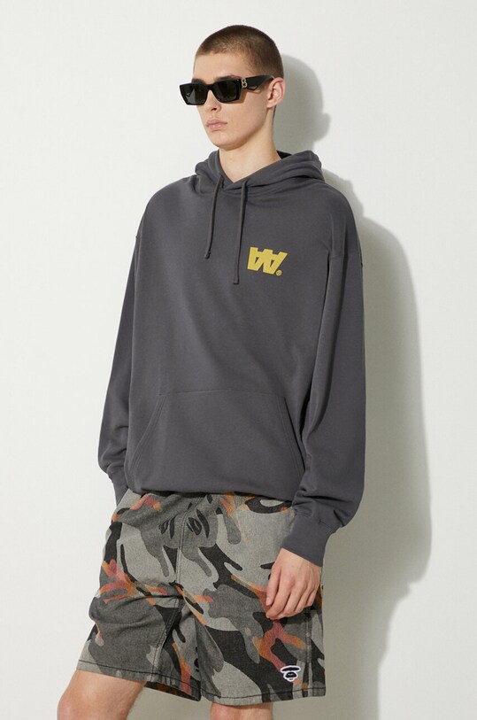 Бавовняна кофта Wood Wood Sweatshirt GOTS сірий 10305618.2424