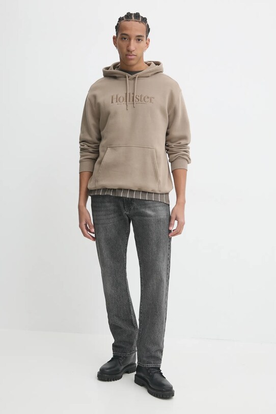 Hollister Co. bluza KI322.4140.400 beżowy AW24