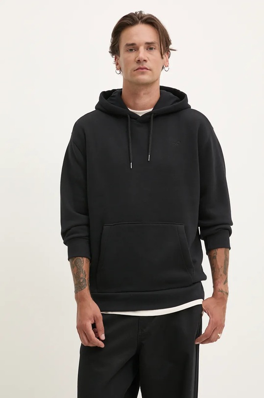 Μπλούζα Hollister Co. με κουκούλα μαύρο KI322.4143.900