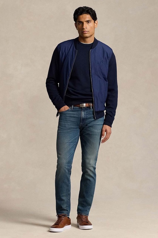 Abbigliamento Polo Ralph Lauren felpa in misto lana 710951113 blu navy