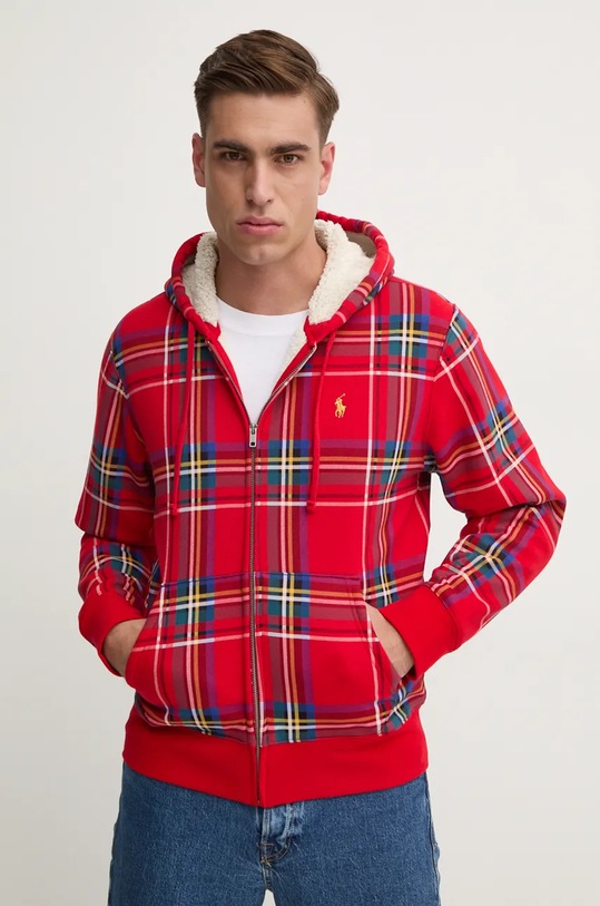 Polo Ralph Lauren bluza bawełniana z kapturem czerwony 710952259