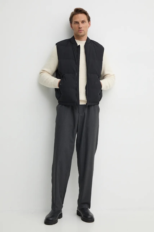 Barbour sweter wełniany MKN1605 beżowy AW25
