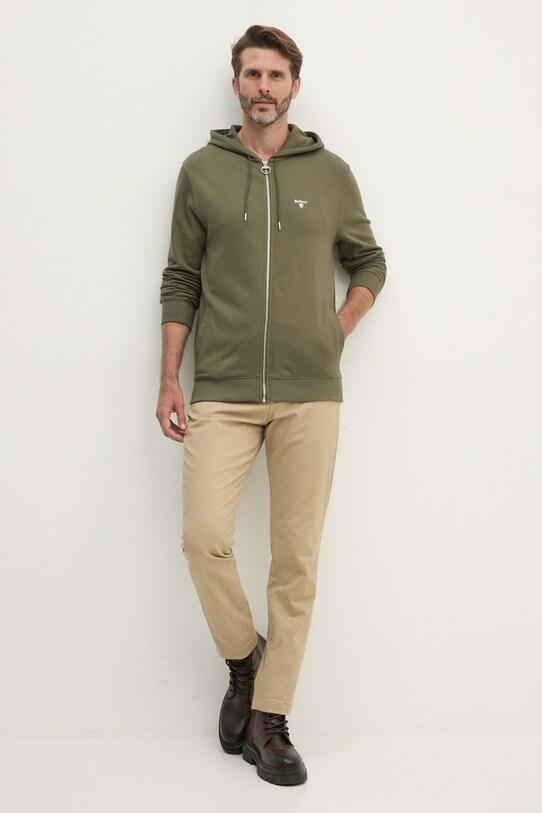 Хлопковая кофта Barbour MOL0649 зелёный AW24