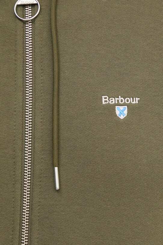Хлопковая кофта Barbour MOL0649 зелёный