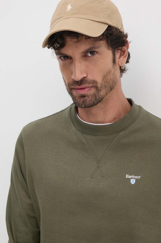 Barbour bluza bawełniana zielony MOL0643