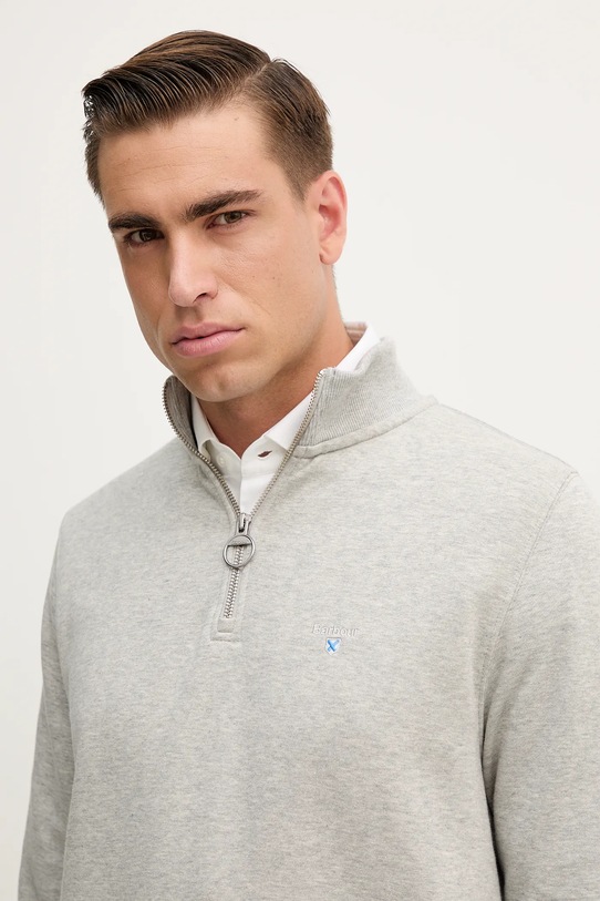 Хлопковая кофта Barbour серый MOL0642