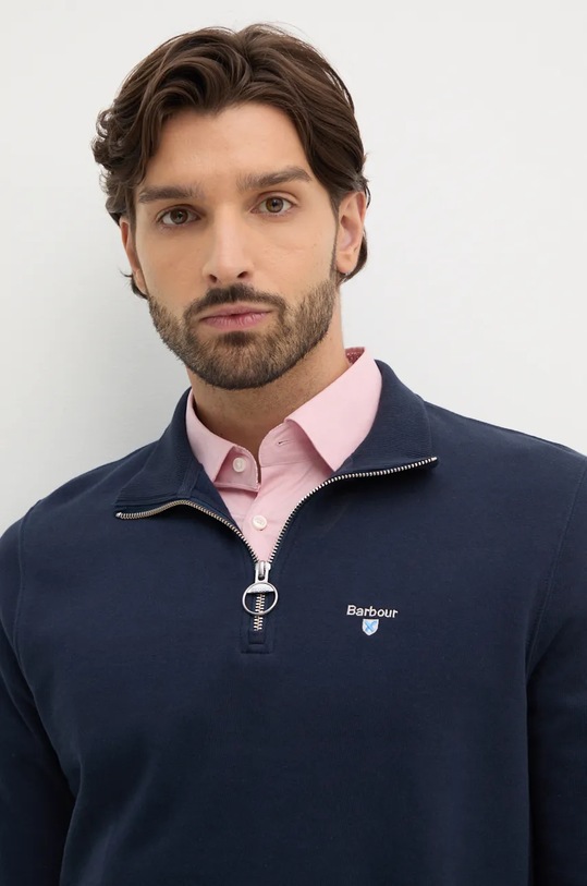 Barbour bluza bawełniana granatowy MOL0642