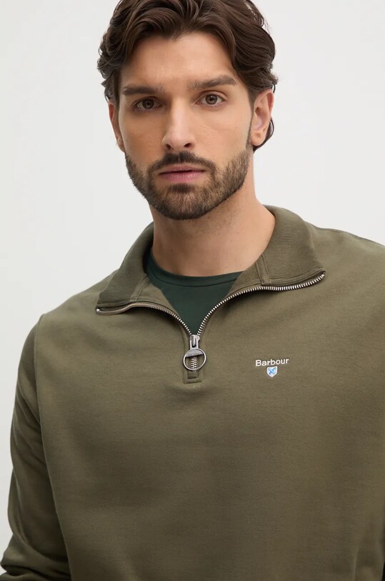 Barbour hanorac de bumbac verde MOL0642