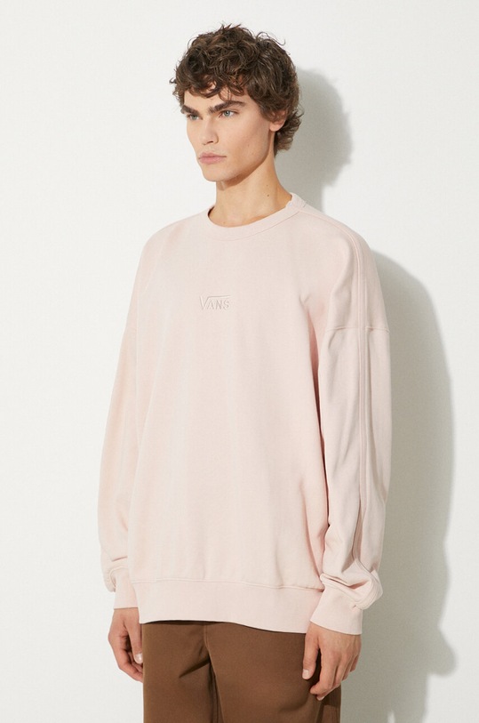 Vans hanorac de bumbac Premium Classics LX Crew Fleece roz VN000GBWBQL1
