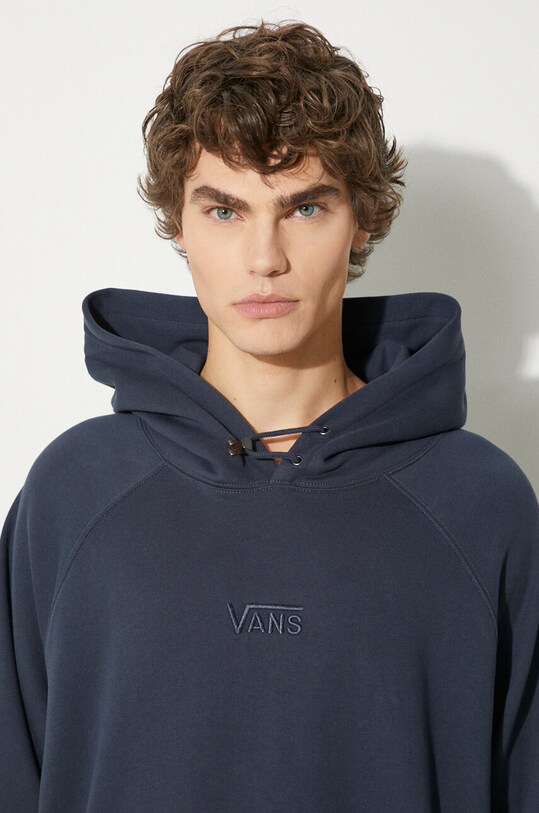 Vans felpa in cotone Premium Classics LX Hoodie Fleece VN000GZ1D6Q1 blu navy