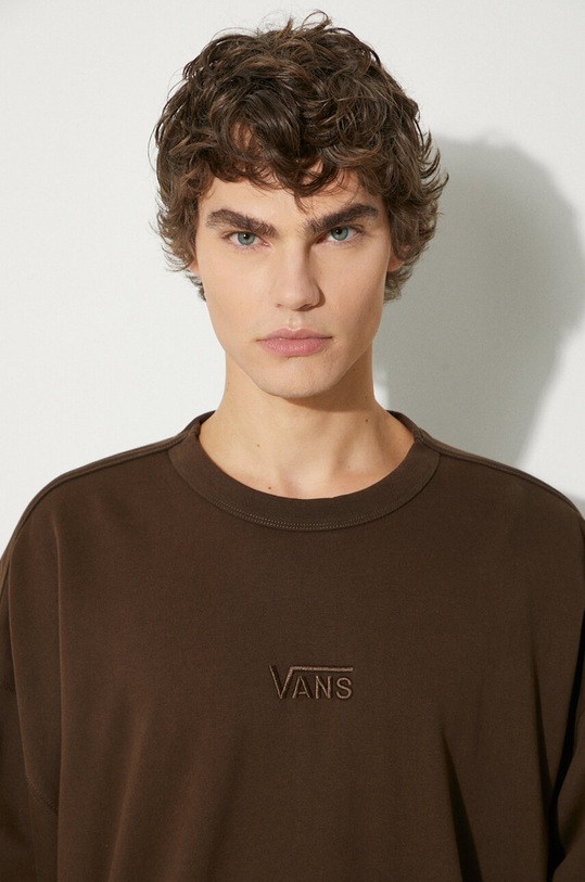 Vans felpa in cotone Premium Classics LX Crew Fleece VN000GBW3N11 marrone