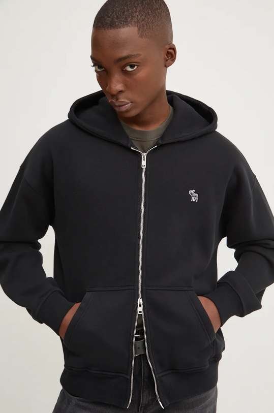Abercrombie & Fitch bluza z kapturem czarny KI122.4257.900