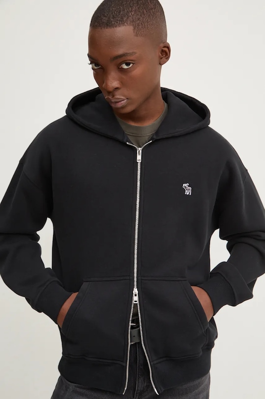 Abercrombie & Fitch bluza z kapturem czarny KI122.4257.900