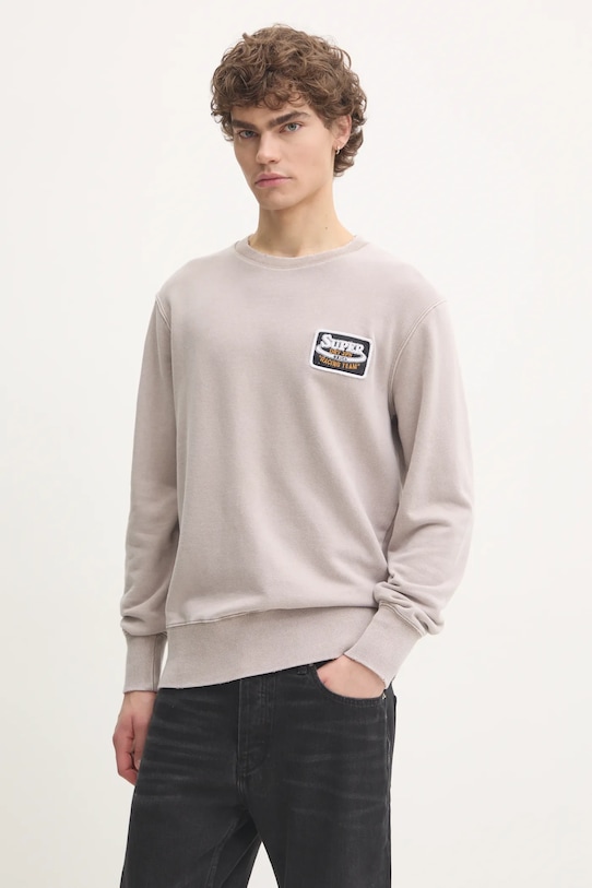 Хлопковая кофта Superdry без капюшона бежевый M2014111A.2XU