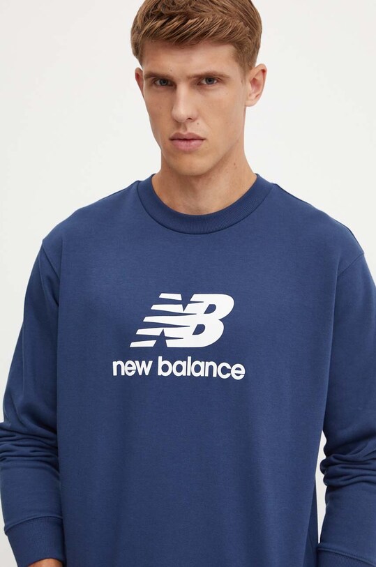 New Balance bluza print bleumarin MT41500NNY
