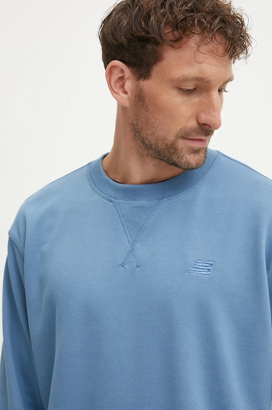 New Balance hanorac de bumbac albastru MT41506HEB
