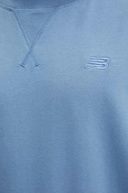 New Balance hanorac de bumbac MT41506HEB albastru