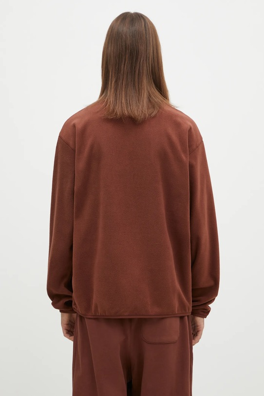 Ρούχα Φλις μπουφάν New Balance MT43518ROK καφέ