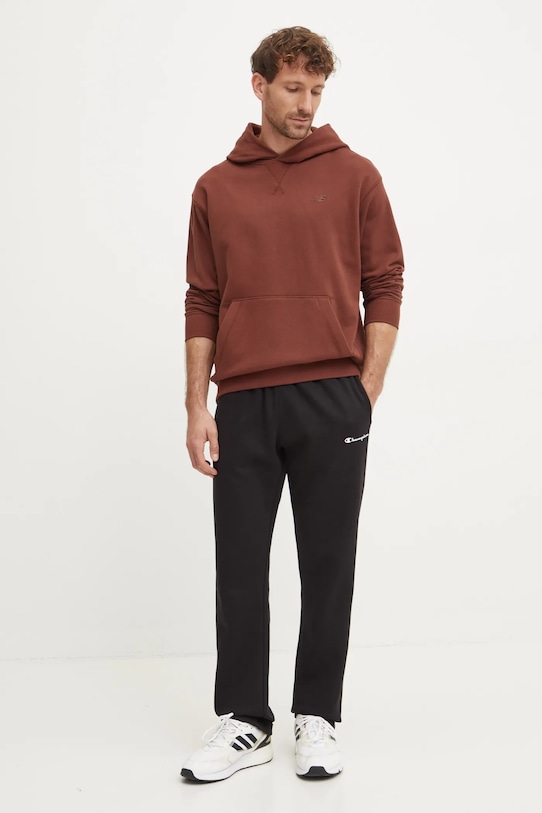 Βαμβακερή μπλούζα New Balance MT41534ROK καφέ AW24