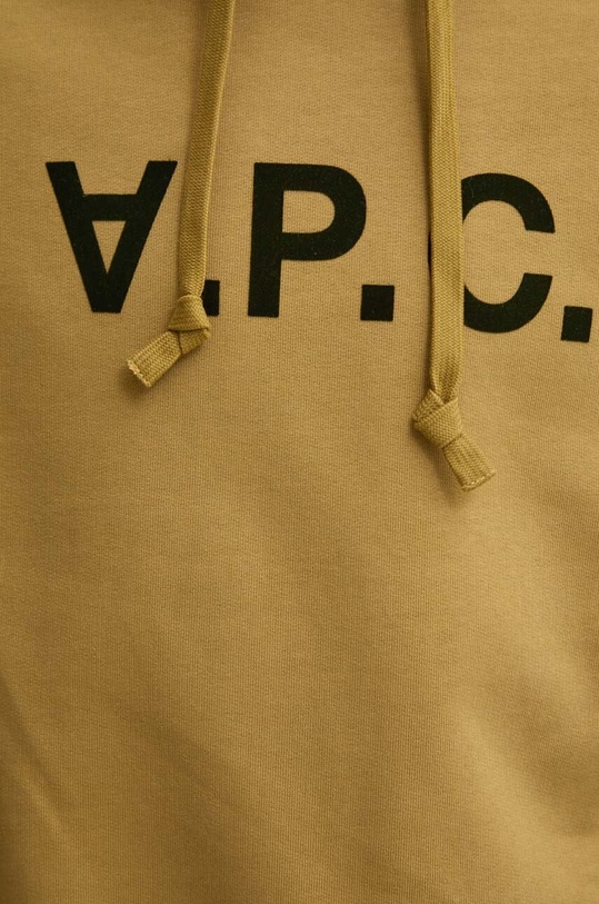 A.P.C. hanorac de bumbac hoodie standard grand vpc GOTS COHBN.M27908 galben