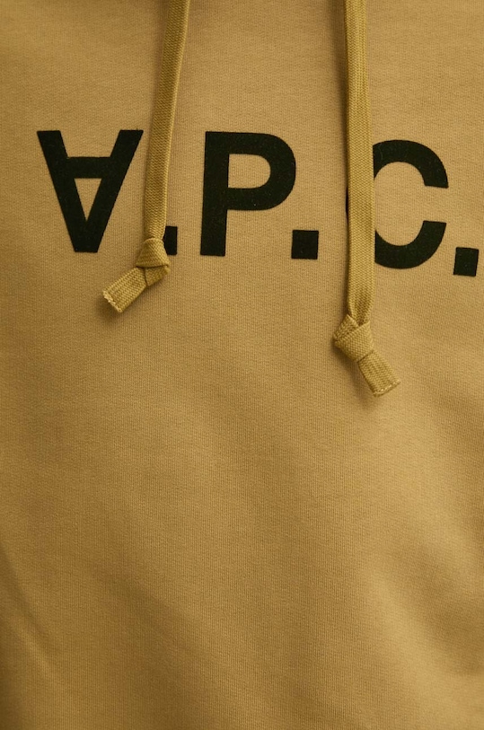 Βαμβακερή μπλούζα A.P.C. hoodie standard grand vpc GOTS COHBN.M27908 πράσινο
