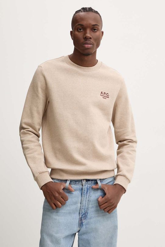 A.P.C. bluza standard rue madame GOTS aplikacja beżowy COHBV.M27913