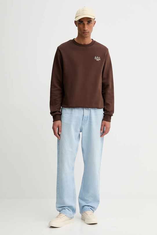 Dukserica A.P.C. standard rue madame GOTS COHBV.M27913 smeđa AW25