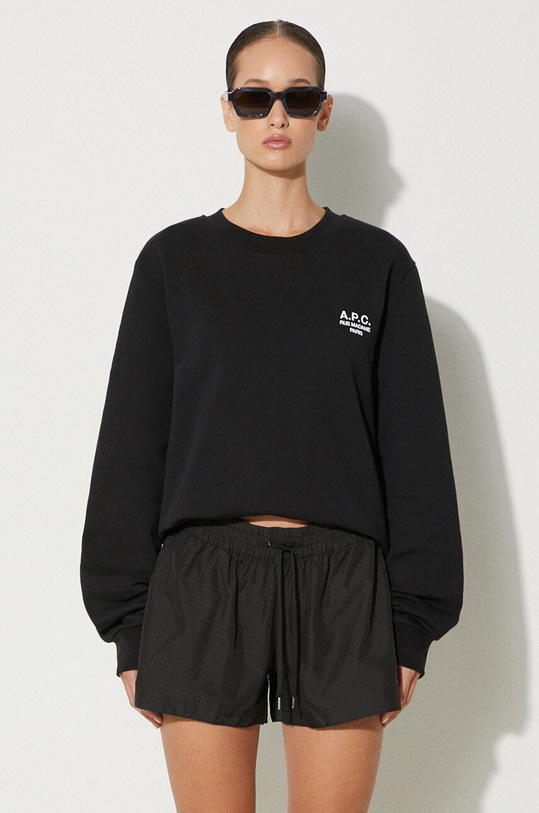 Dukserica A.P.C. standard rue madame GOTS natpis crna COHBV.M27913