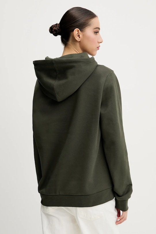 A.P.C. bluză hoodie standard rue madame GOTS verde COHBV.M27914