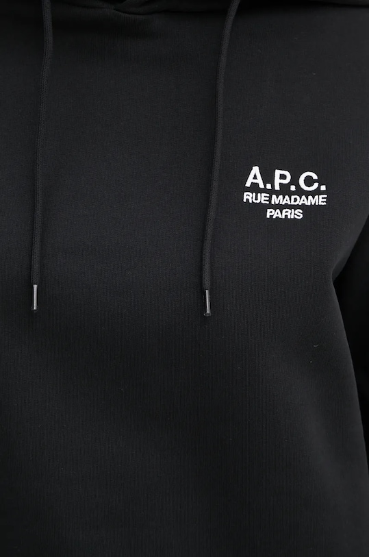 Кофта A.P.C. hoodie standard rue madame GOTS COHBV.M27914 чорний